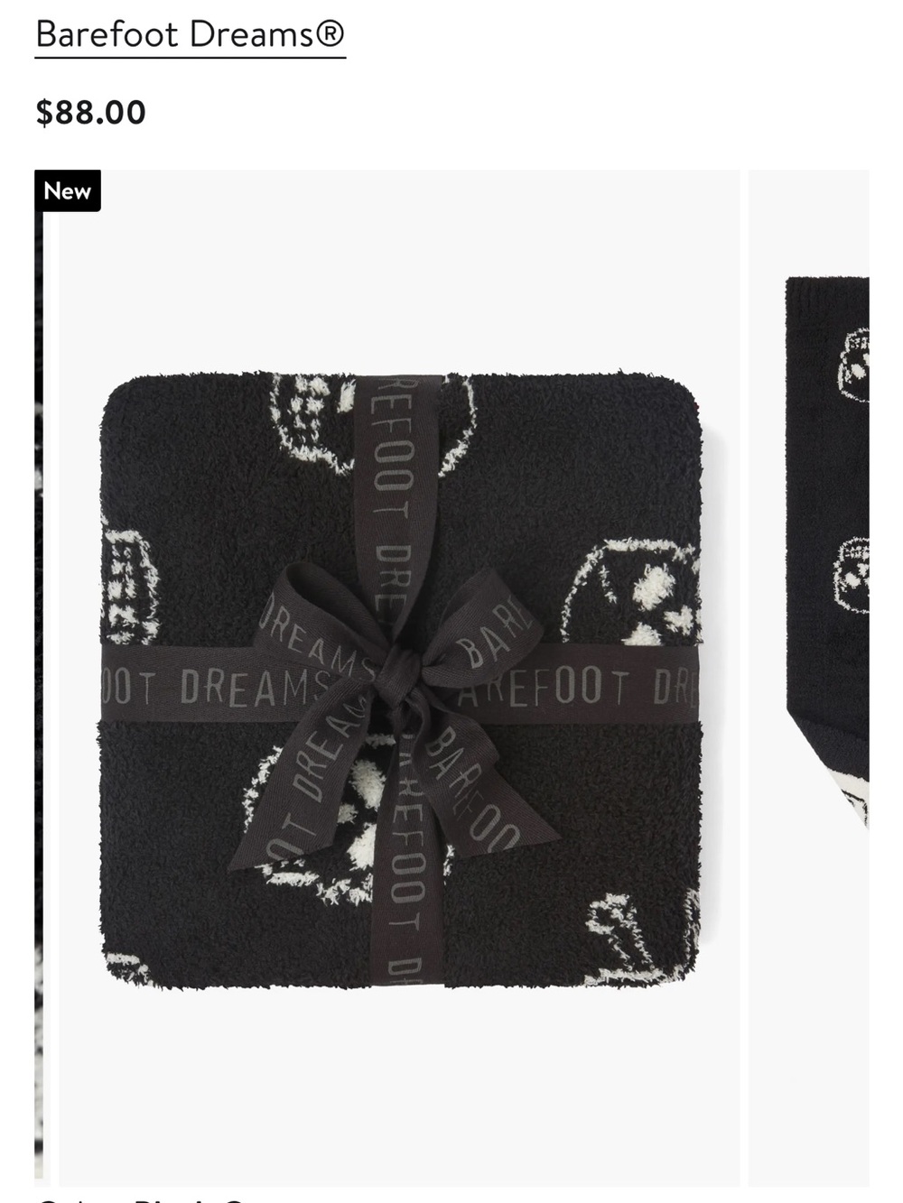 New with tags Barefoot Dreams skull stroller Blanket 30x40